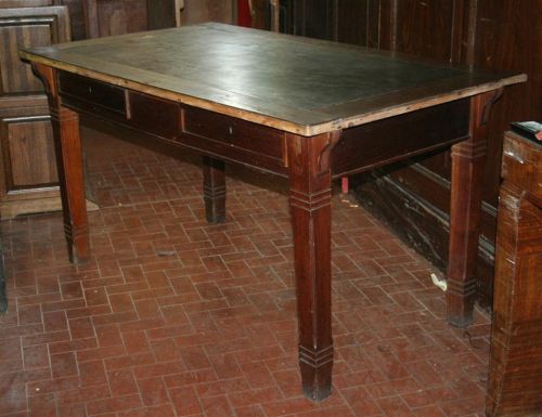 1418 - tavolo ufficio decò 2 cassetti.jpg